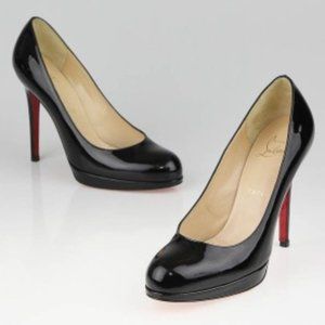 Louboutin Black Patent Leather Simple 100 size 6.5